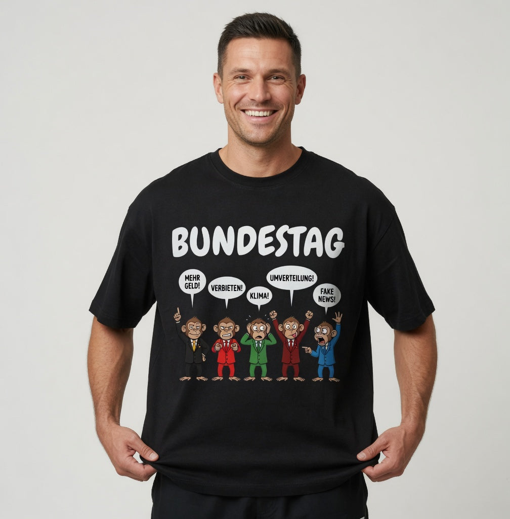 Bundestag voller Affen - Jack and Jones Oversize T-Shirt
