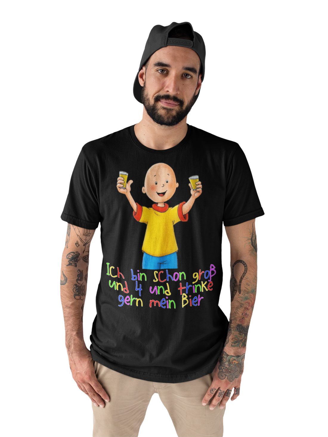 Caillou ich bin schon groß und vier und trinke gern mein Bier - Herren Premium Bio T-Shirt
