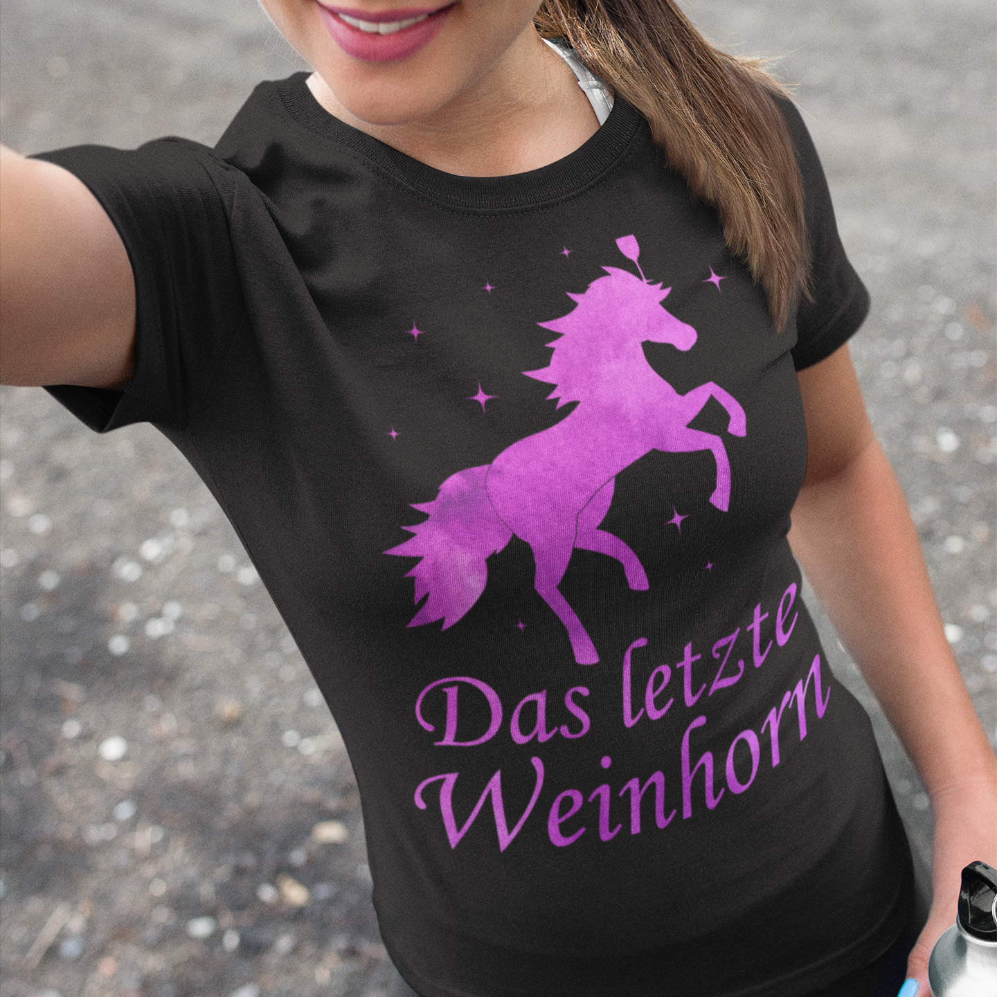 Das letzte Weinhorn - Prinzessin Aquarell - Damen Premium Bio T-Shirt
