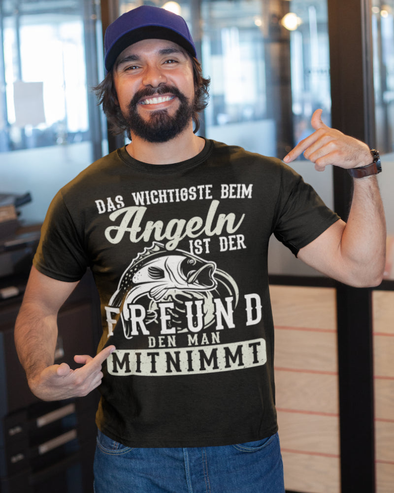 Angler Freundschaft Shirt Männer – Das Wichtigste ist der Freund beim Angeln
