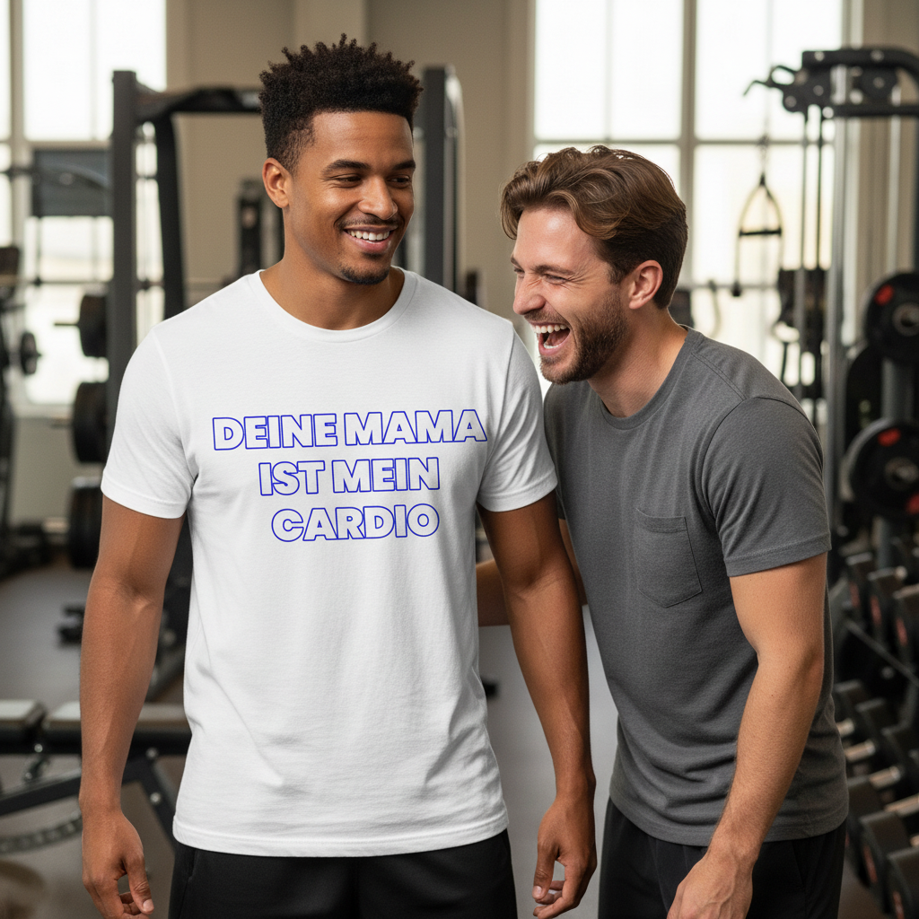 Deine Mama ist mein Cardio - Herren T-Shirt