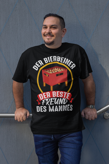 Cooles Herren Trinkshirt Der Bierbeiner ist bester Freund des Mannes Bio T-Shirt