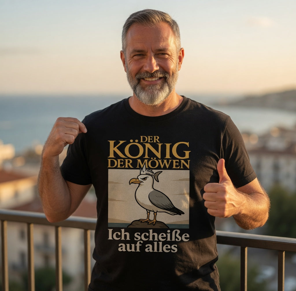 Der König der Möwen ich scheiße auf alles - Herren T-Shirt