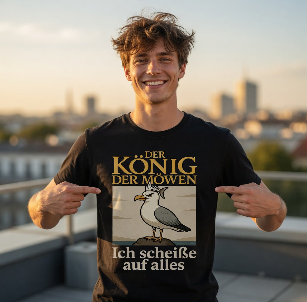 Der König der Möwen ich scheiße auf alles - Herren T-Shirt