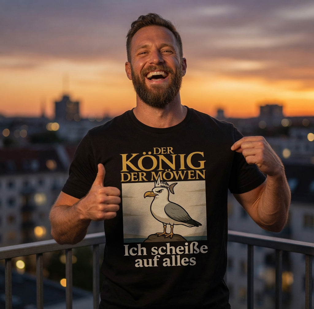 Der König der Möwen ich scheiße auf alles - Herren T-Shirt