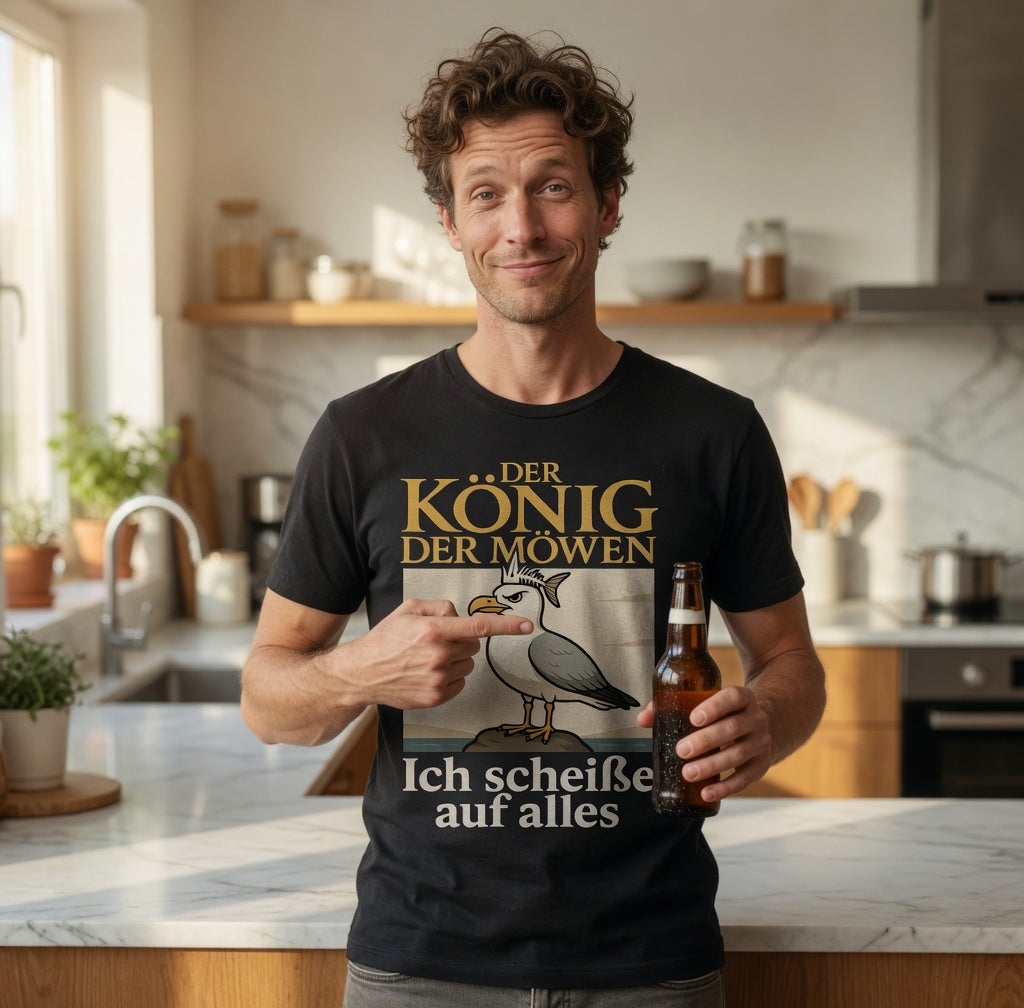 Der König der Möwen ich scheiße auf alles - Herren T-Shirt