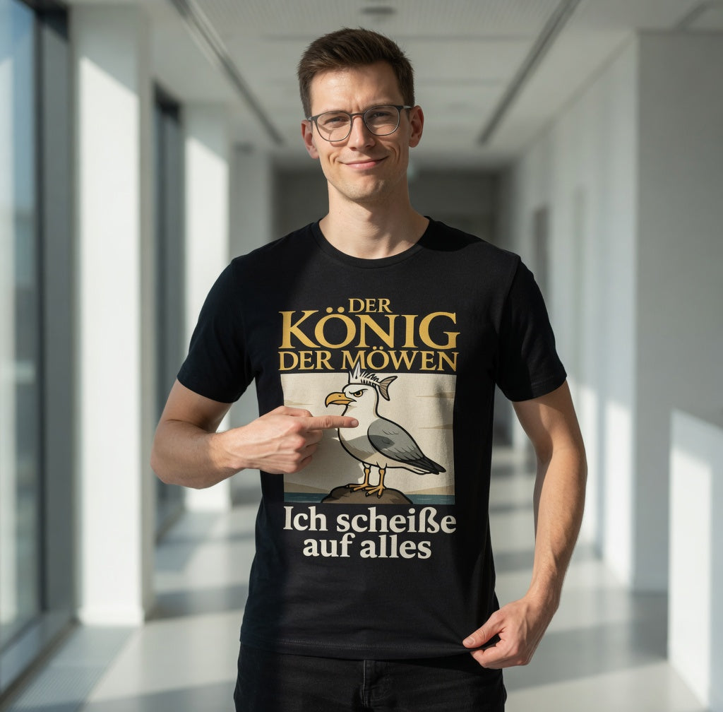 Der König der Möwen ich scheiße auf alles - Herren T-Shirt