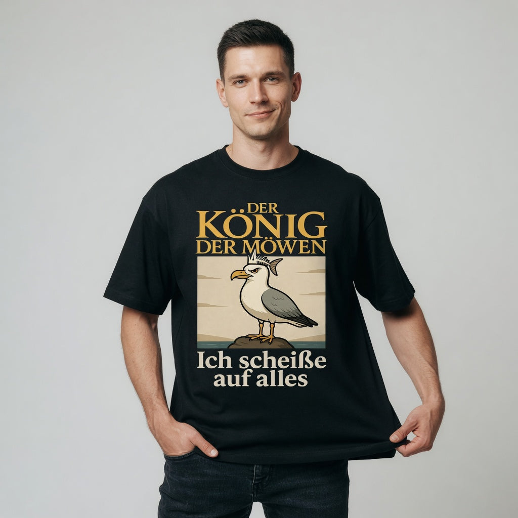 Der König der Möwen ich scheiße auf alles - Jack and Jones Oversize T-Shirt