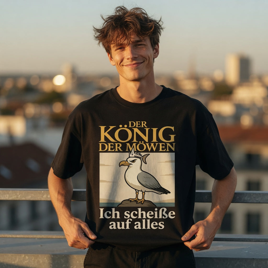 Der König der Möwen ich scheiße auf alles - Jack and Jones Oversize T-Shirt