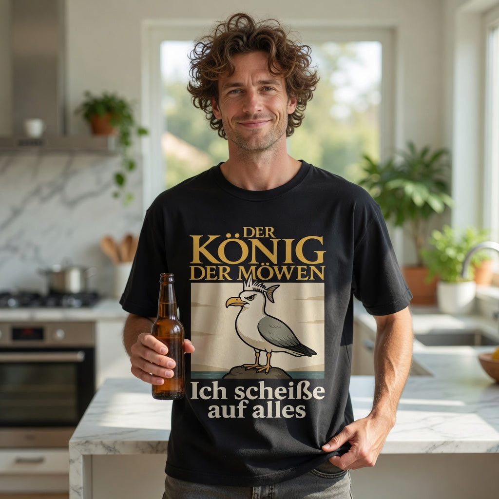 Der König der Möwen ich scheiße auf alles - Jack and Jones Oversize T-Shirt