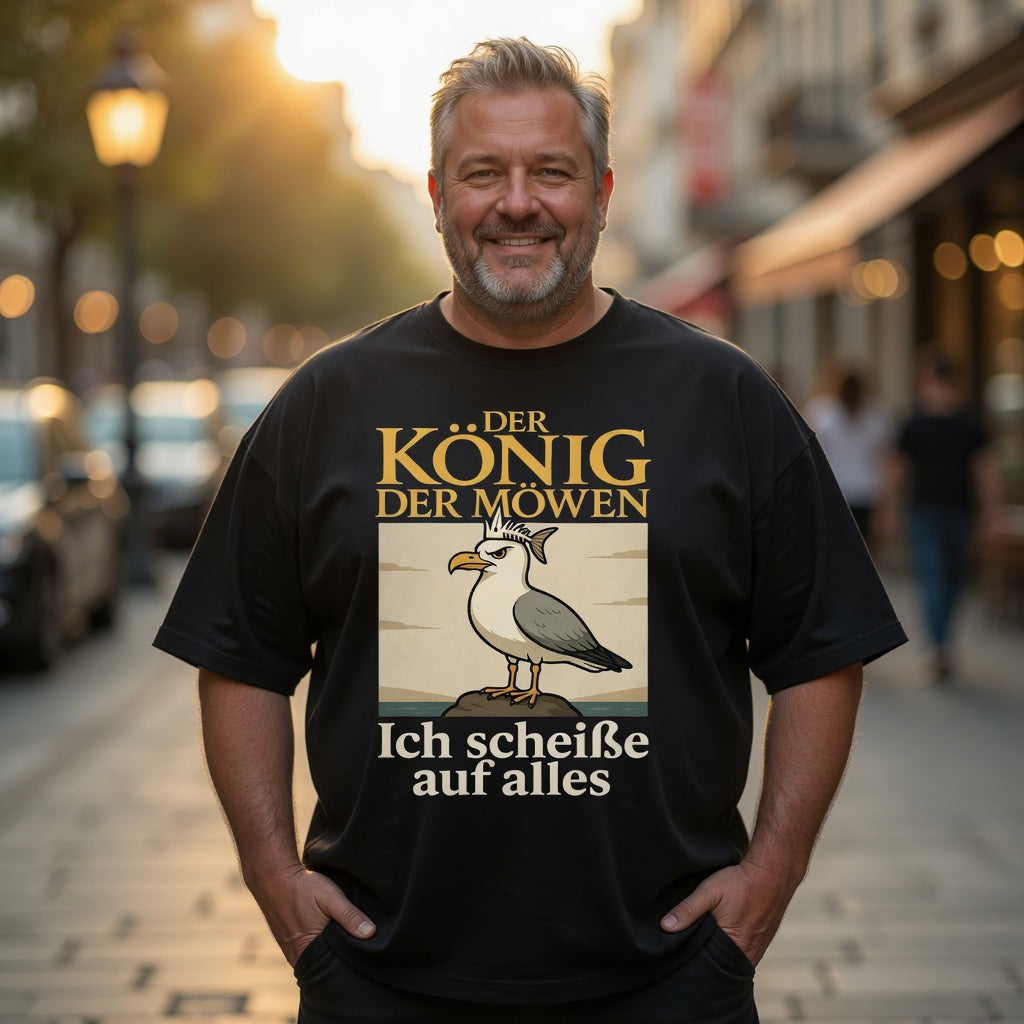Der König der Möwen ich scheiße auf alles - Jack and Jones Oversize T-Shirt