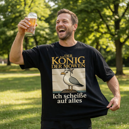 Der König der Möwen ich scheiße auf alles - Jack and Jones Oversize T-Shirt