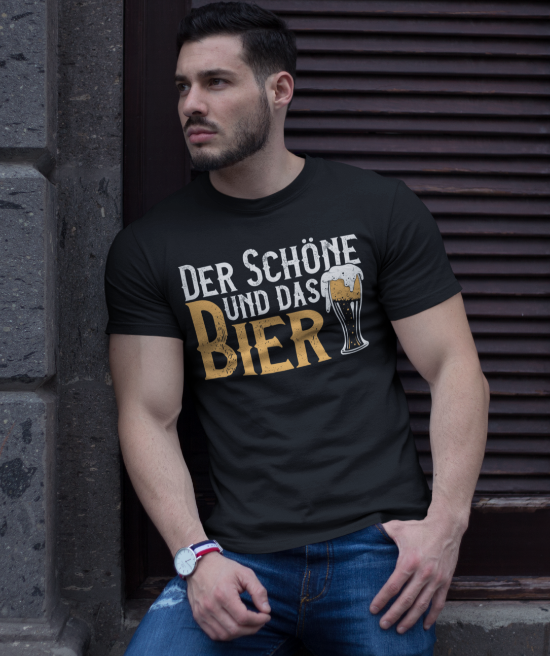 Der Schöne und das Bier Biest - Herren Premium Bio T-Shirt