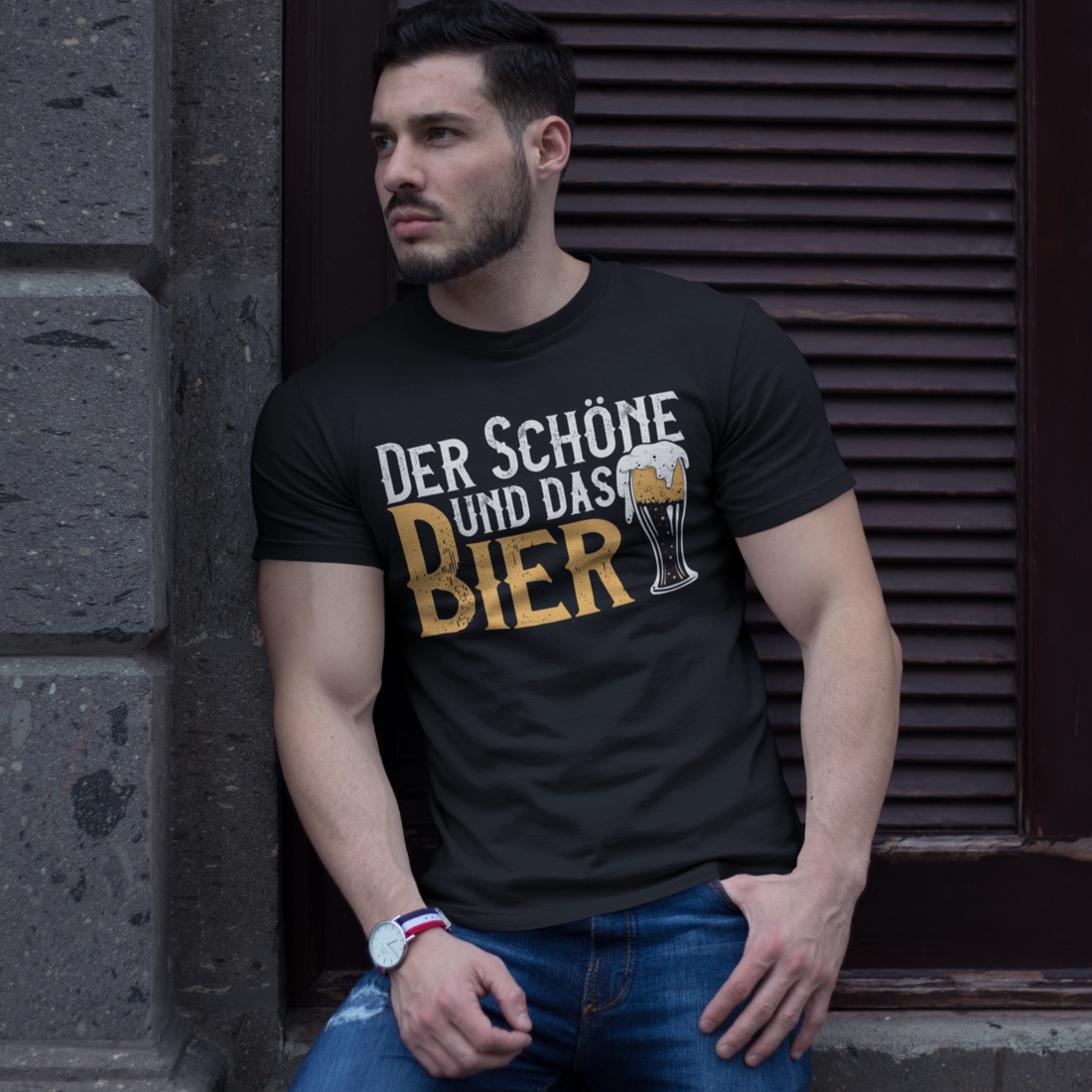 Der Schöne und das Bier - Herren Shirt