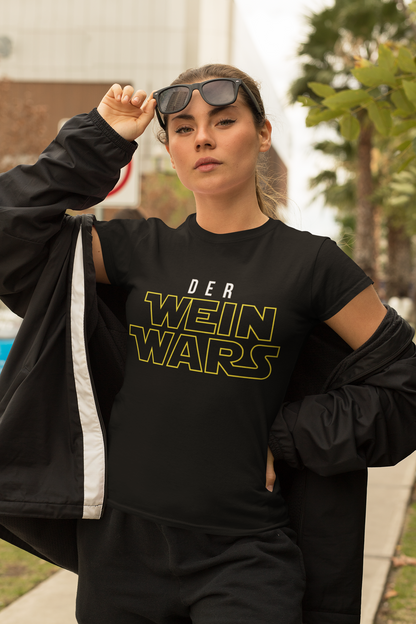 Der Wein Wars – Damen Bio T-Shirt | Lustige Parodie für Weinliebhaberinnen