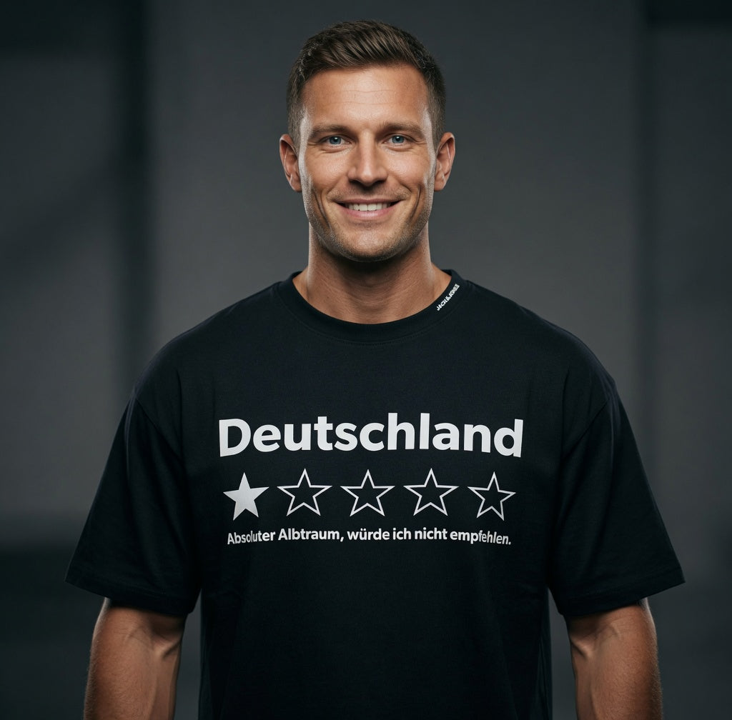 Deutschland 1 Stern absoluter Albtraum - Jack and Jones Oversize T-Shirt