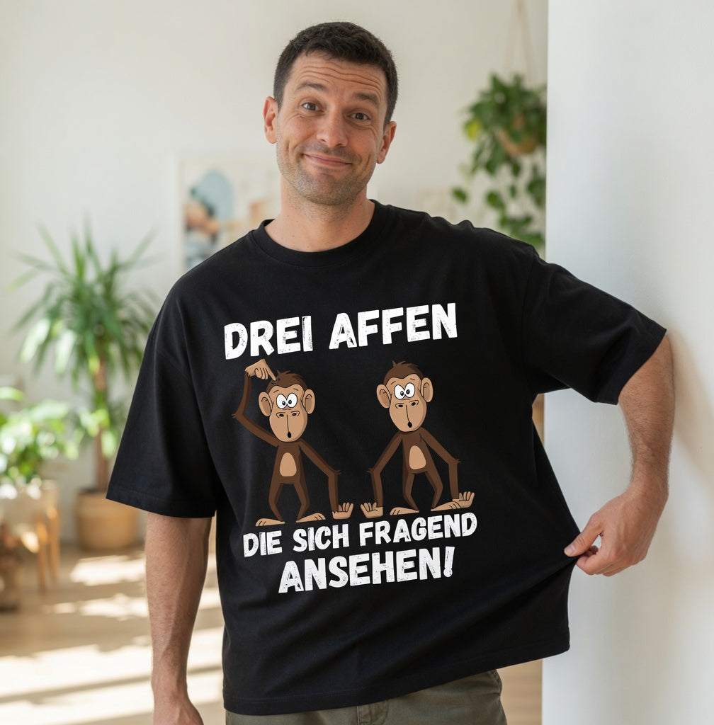 Drei Affen die sich fragend ansehen! - Jack and Jones Oversize T-Shirt