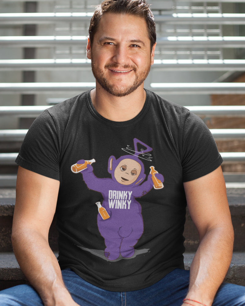 Teletubbie Partyshirt – Drinky Winky Shirt für Männer mit Alkohol Humor