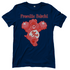 Dunkelblaues Damenshirt mit Promille Bärchi Glücksbärchi Design