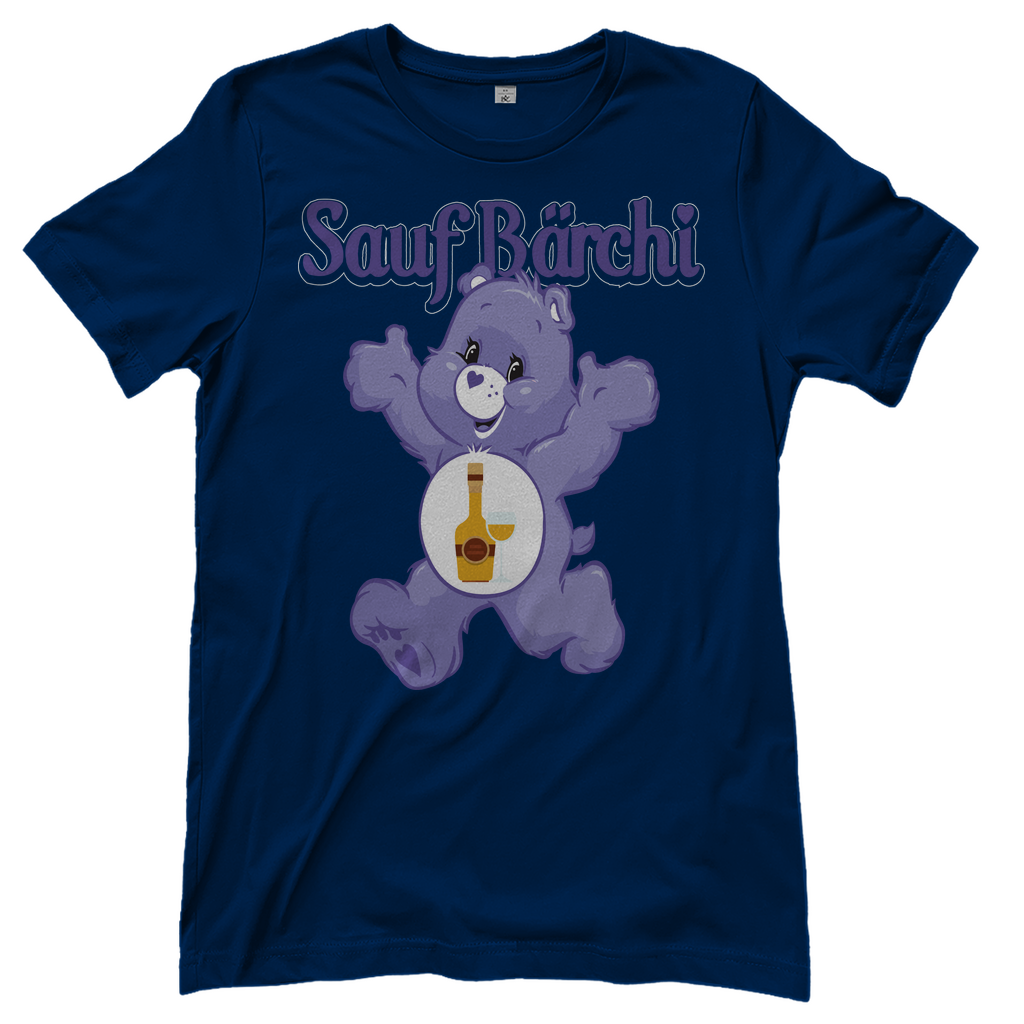 Sauf Bärchi - Glücksbärchi - Damenshirt Navy