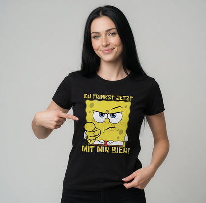 Du trinkst jetzt mit mir Bier - Damen Premium Bio T-Shirt