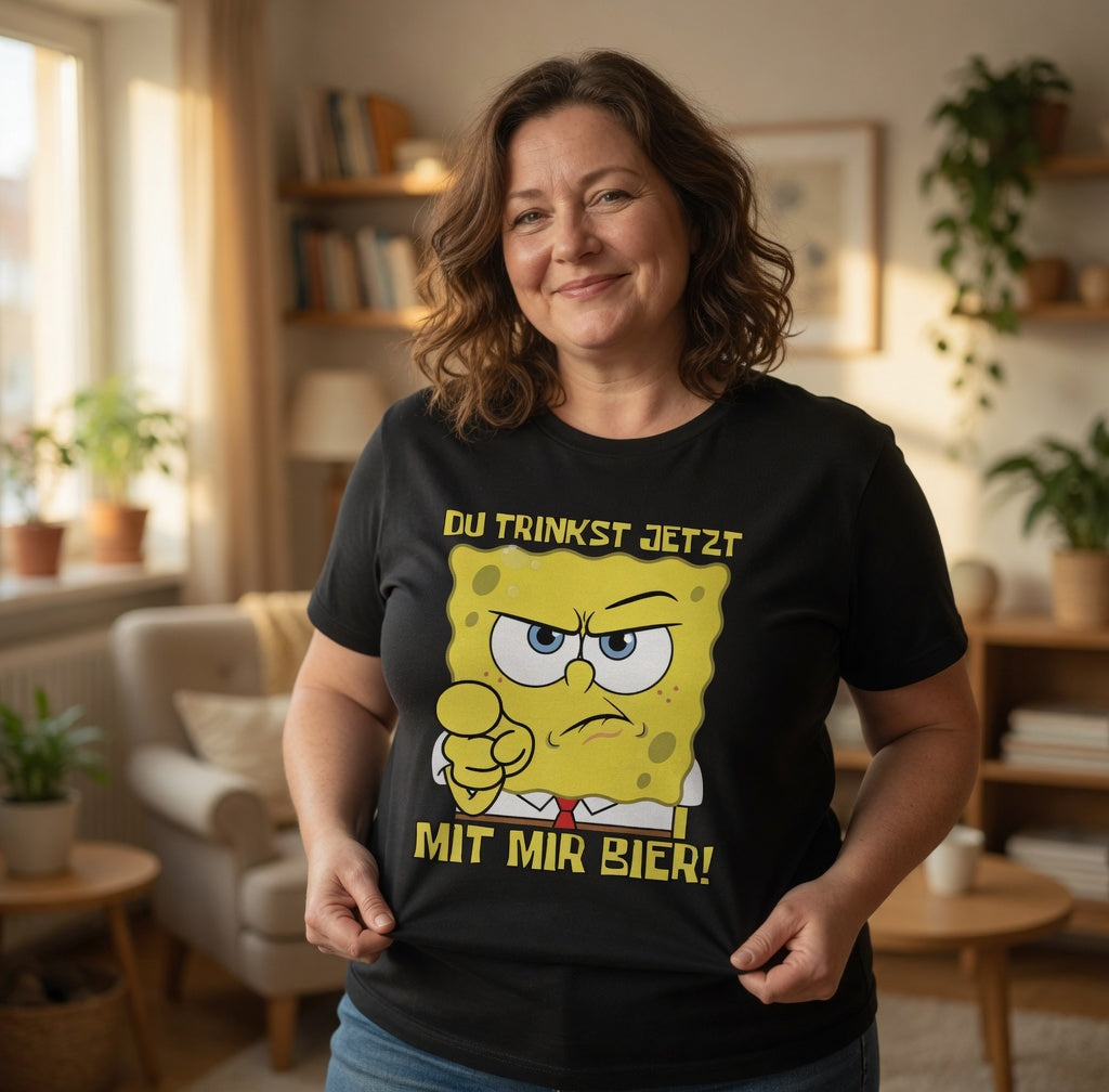 Du trinkst jetzt mit mir Bier - Damen Premium Bio T-Shirt