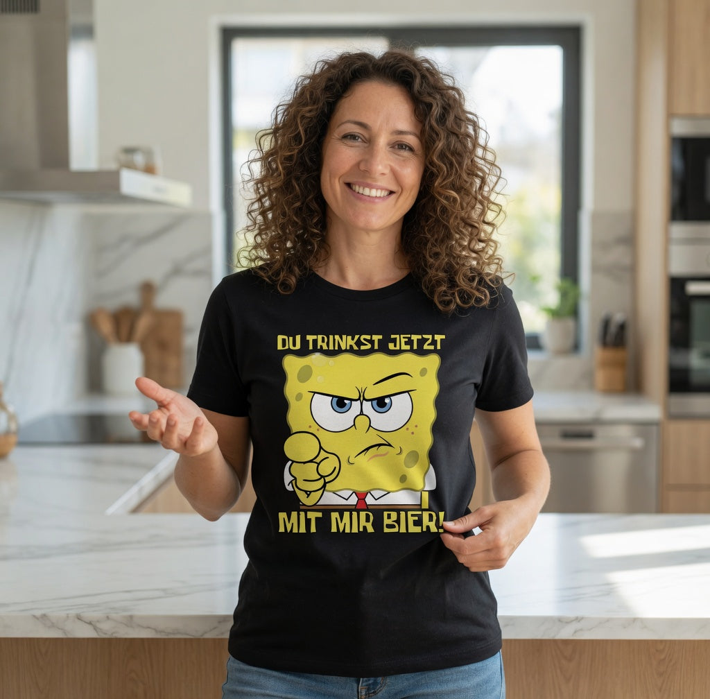 Du trinkst jetzt mit mir Bier - Damen Premium Bio T-Shirt