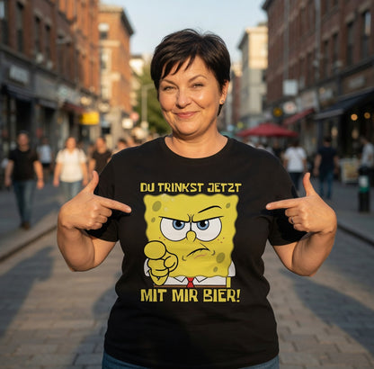 Du trinkst jetzt mit mir Bier - Damen Premium Bio T-Shirt