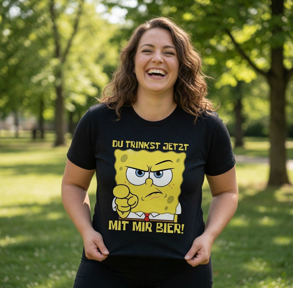 Du trinkst jetzt mit mir Bier - Damen Premium Bio T-Shirt