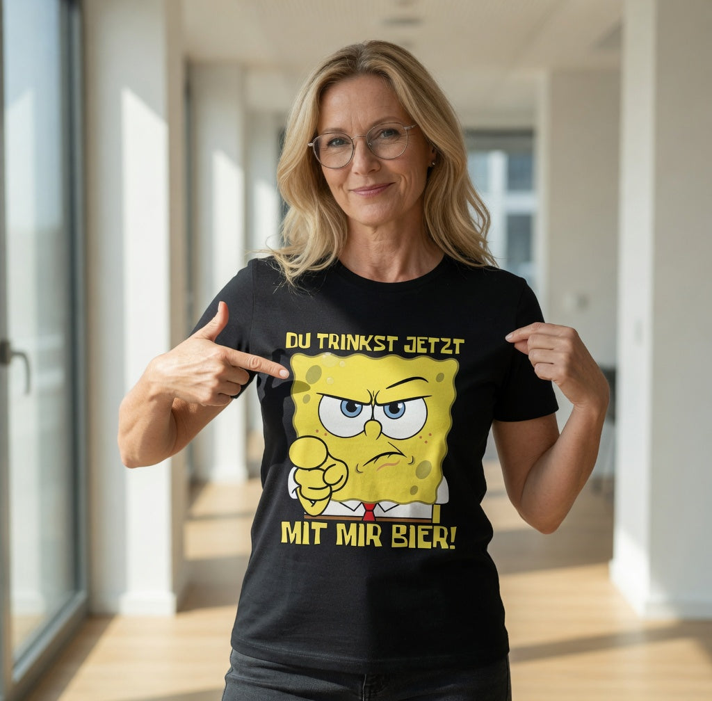 Du trinkst jetzt mit mir Bier - Damen Premium Bio T-Shirt