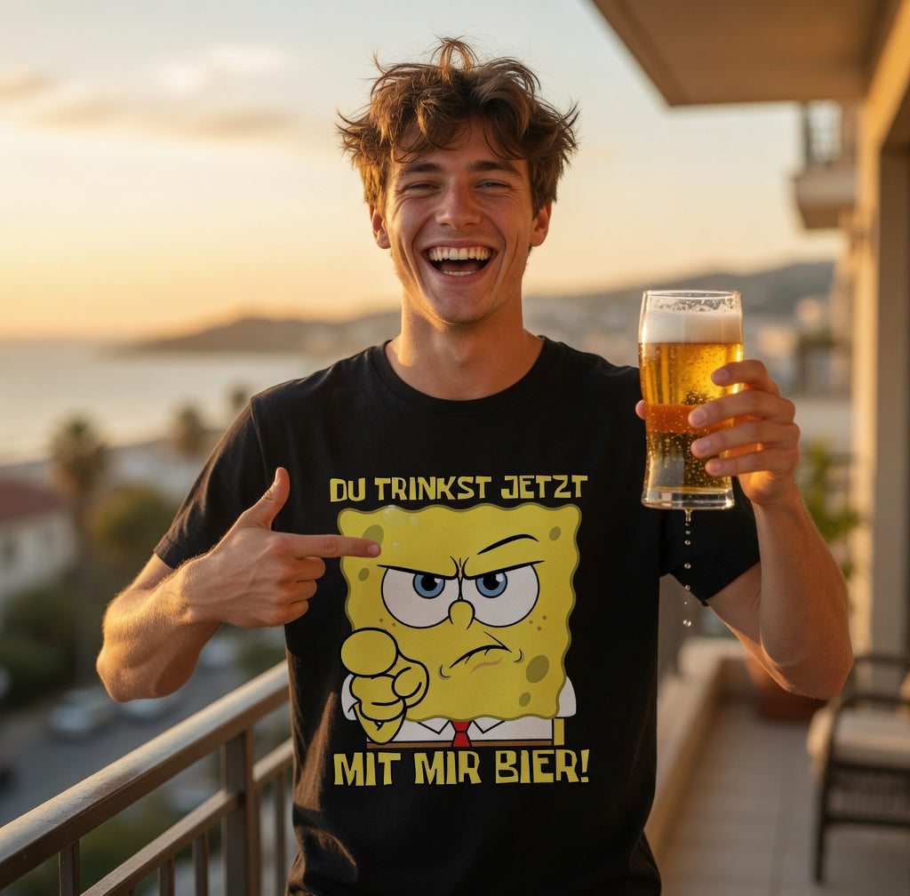 Du trinkst jetzt mit mir Bier - Herren T-Shirt