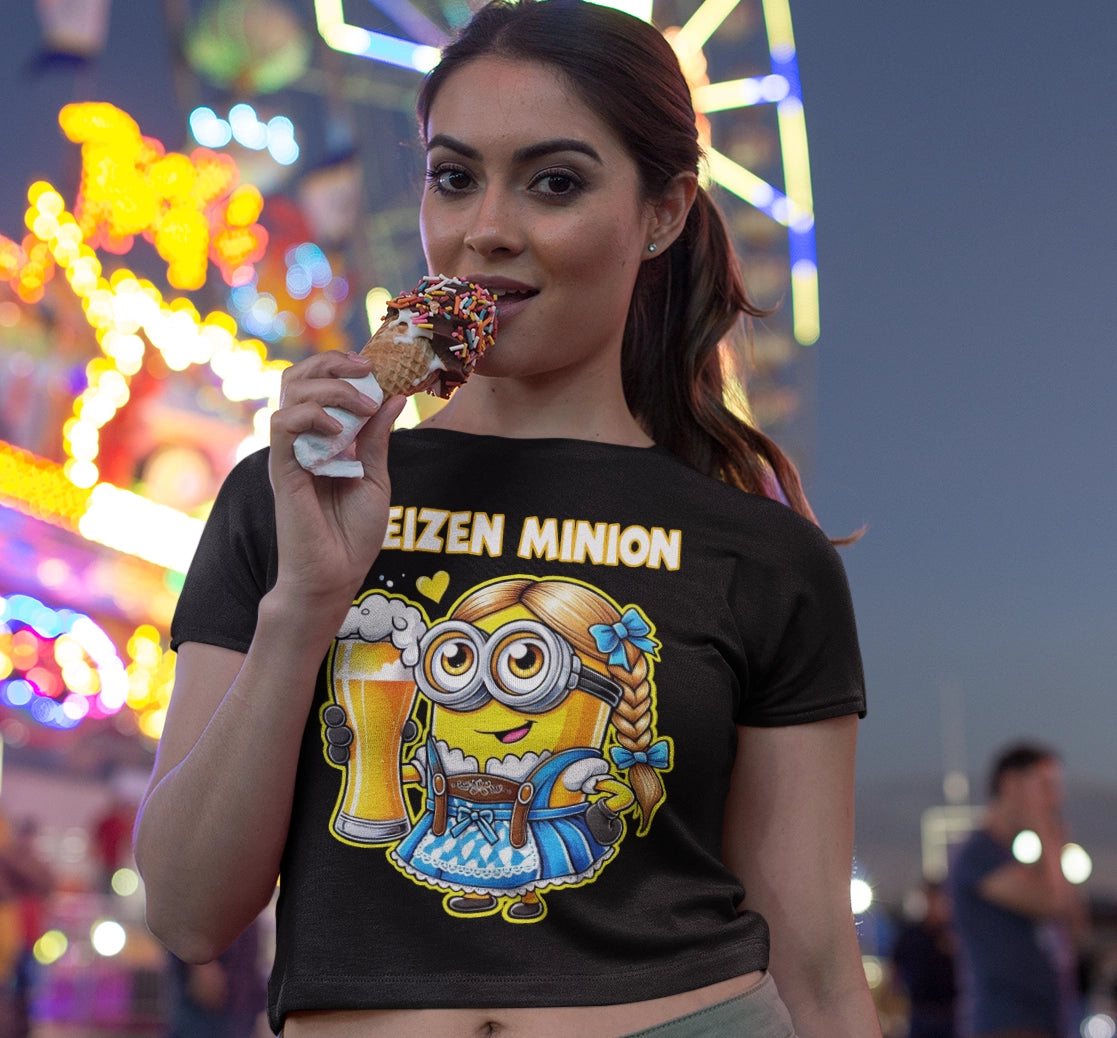 Eine Frau mit Weizen Minion Premium Damenshirt