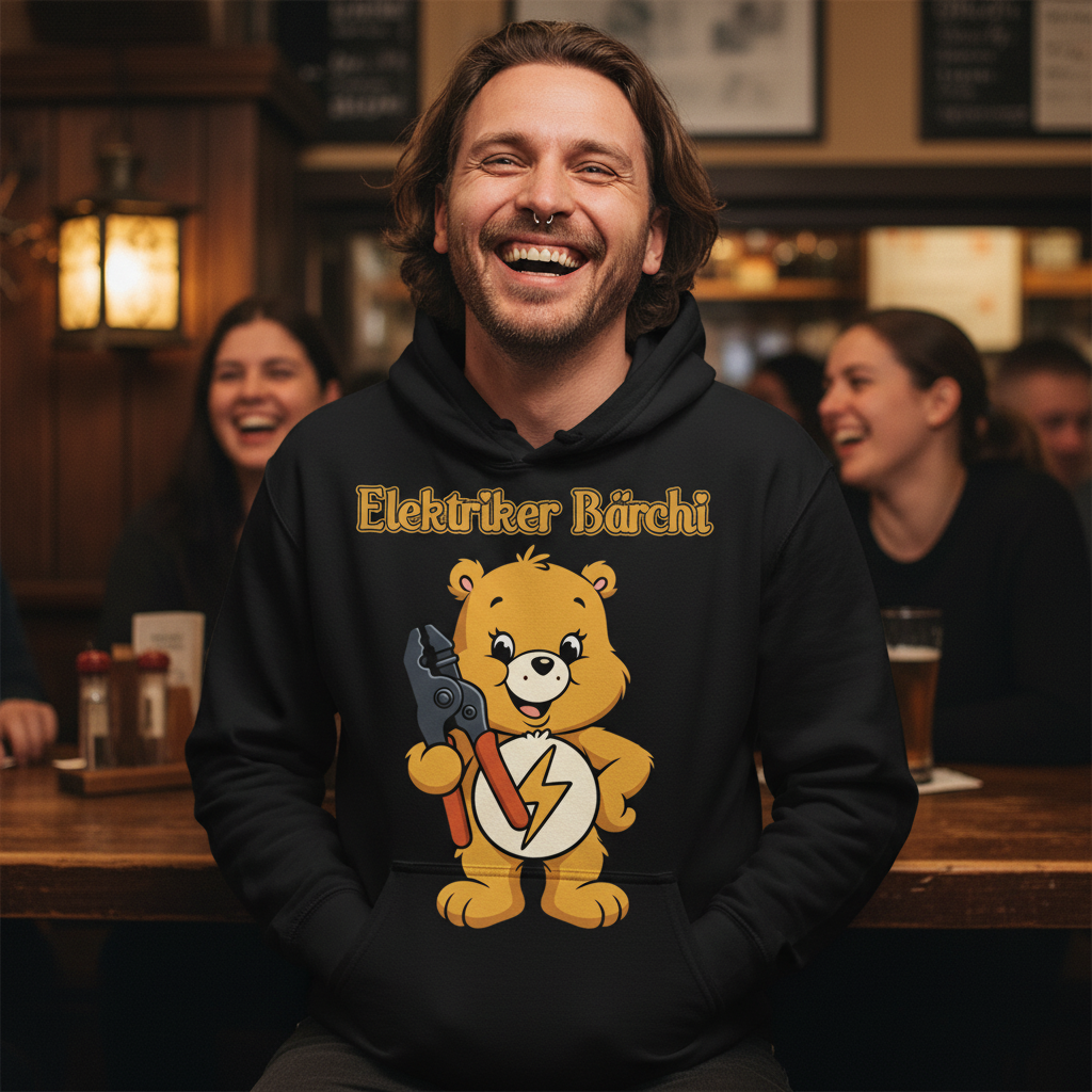 Elektriker Bärchi - Glücksbärchi - Herren Premium Bio Hoodie