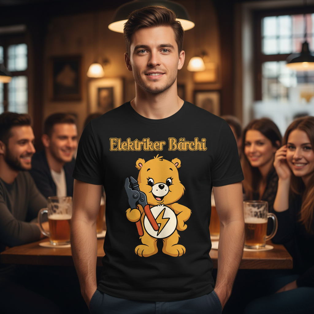 Elektriker Bärchi - Glücksbärchi - Herren T-Shirt