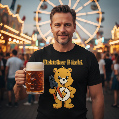 Elektriker Bärchi - Glücksbärchi - Herren T-Shirt