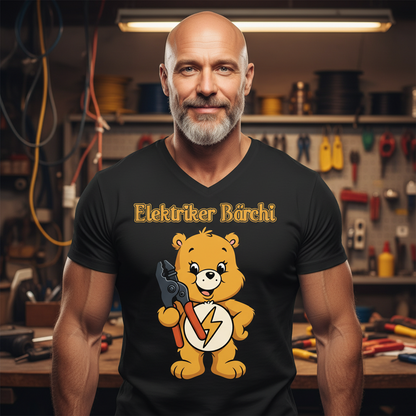 Elektriker Bärchi - Glücksbärchi - Herren V-Neck T-Shirt