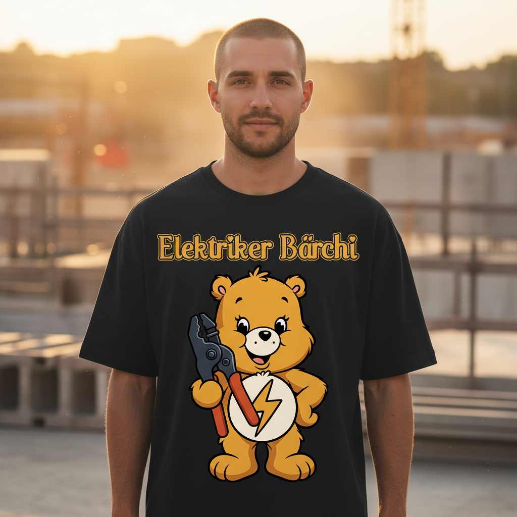 Elektriker Bärchi - Glücksbärchi - Jack and Jones Oversize T-Shirt