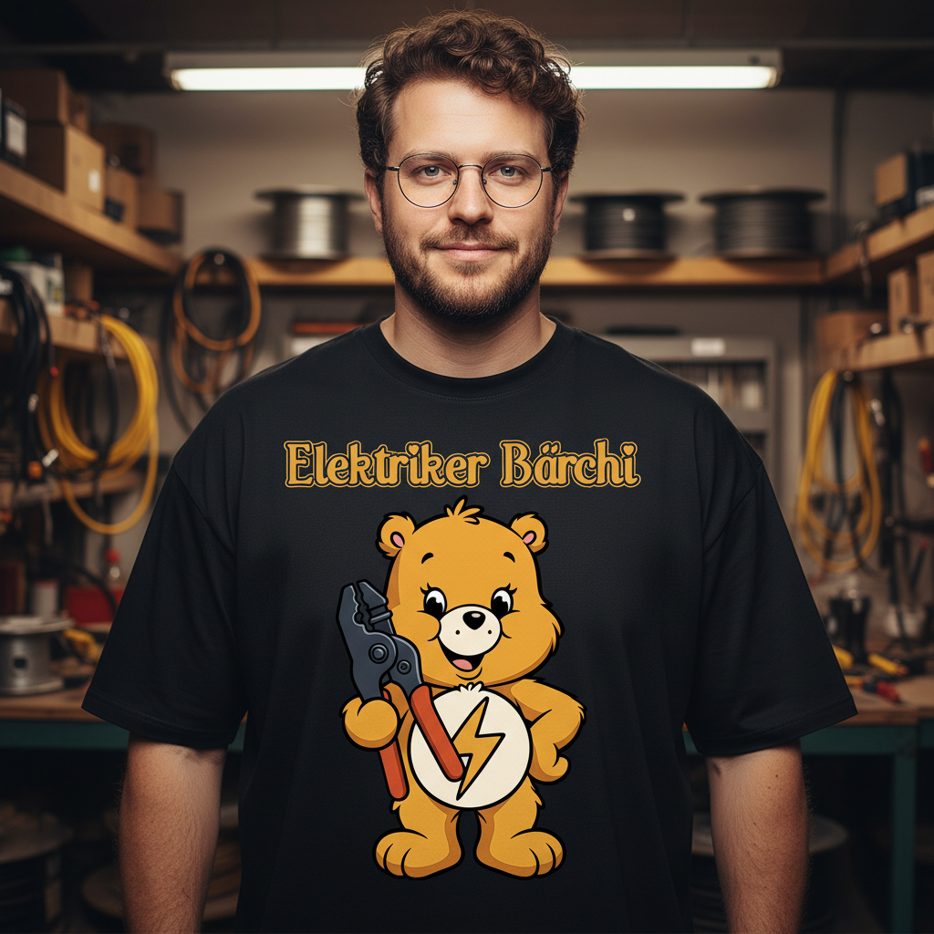 Elektriker Bärchi - Glücksbärchi - Jack and Jones Oversize T-Shirt