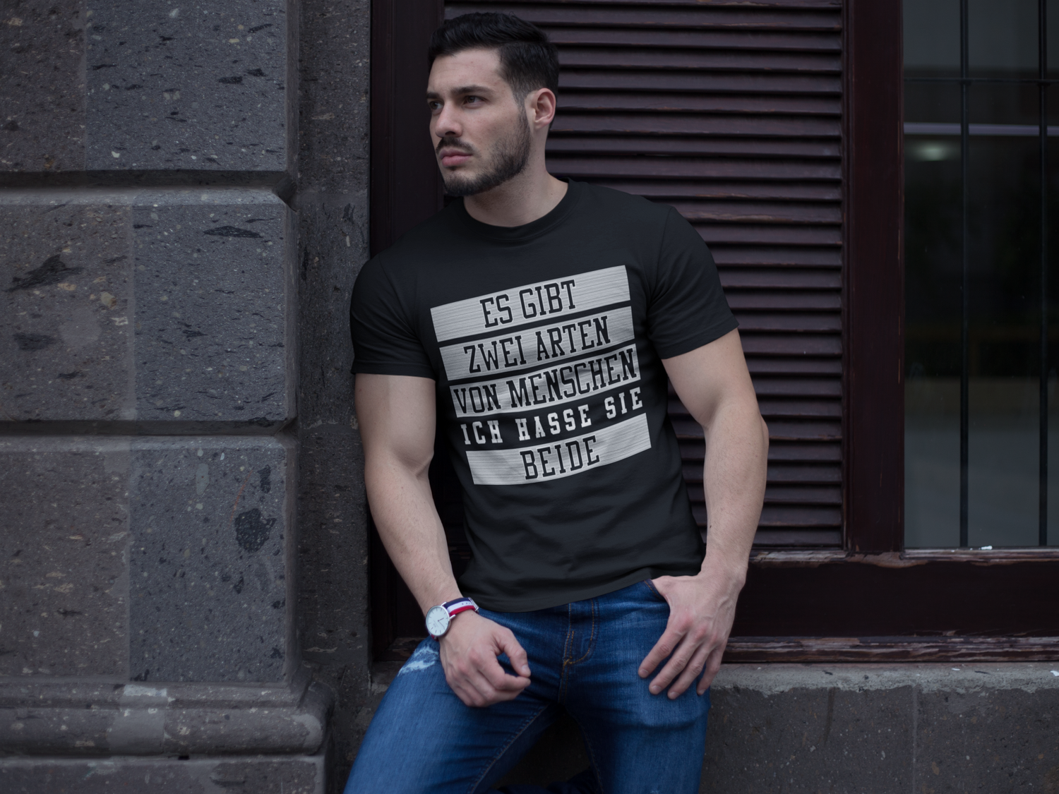 Es gibt zwei Arten von Menschen ich hasse sie beide - Herren Shirt