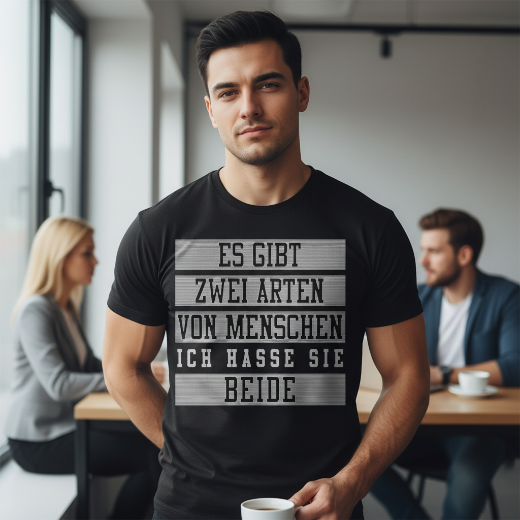 Es gibt zwei Arten von Menschen ich hasse sie beide - Herren Shirt