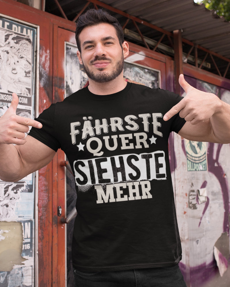 Motorsport Shirt Herren – Fährste quer siehste mehr – Drift Racing Fan Shirt