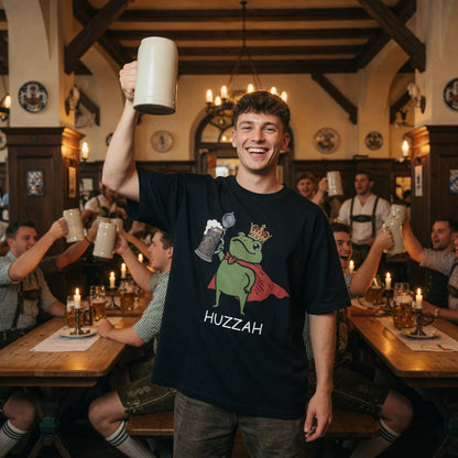 Froschkönig mit Bier HUZZAH - Jack and Jones Oversize T-Shirt