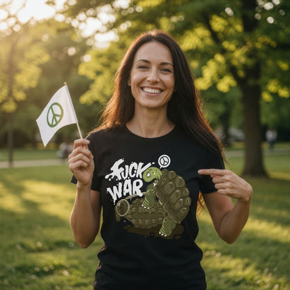 Fuck War Schildkröte Turtle - Damen Premium Bio T-Shirt