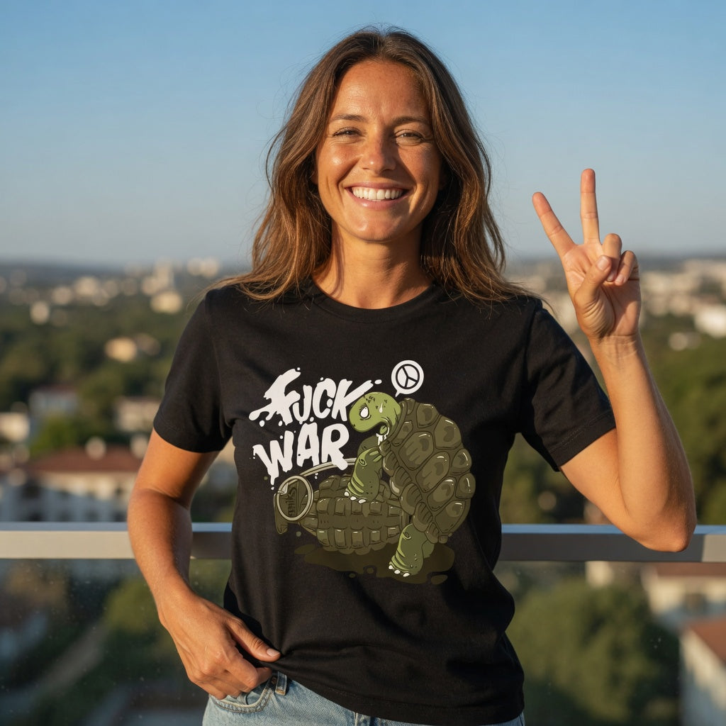 Fuck War Schildkröte Turtle - Damen Premium Bio T-Shirt