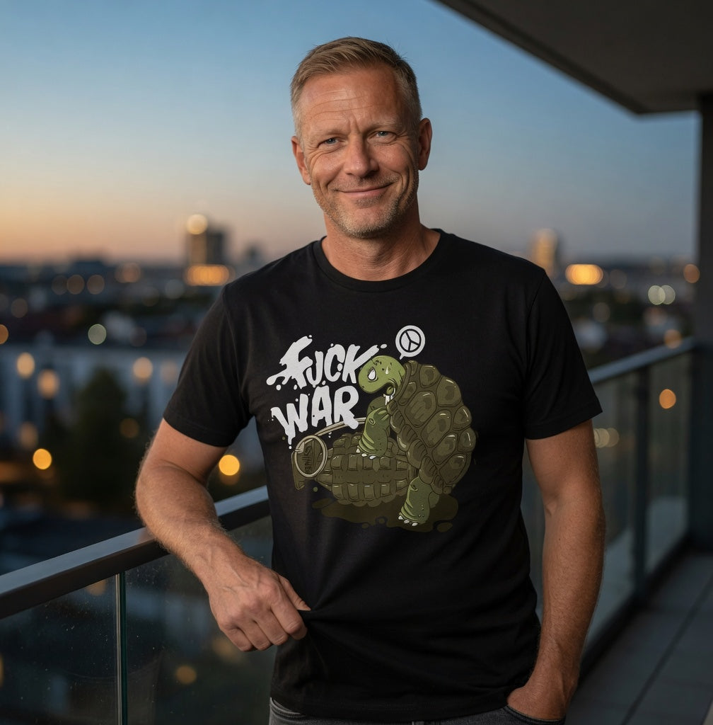 Fuck War Schildkröte Turtle - Herren T-Shirt
