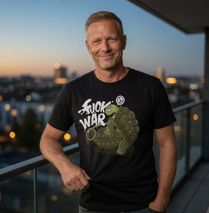 Fuck War Schildkröte Turtle - Herren T-Shirt