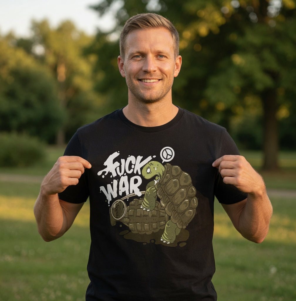 Fuck War Schildkröte Turtle - Herren T-Shirt