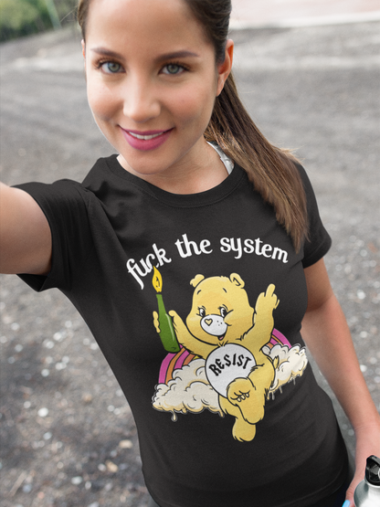 Fuck the System Bärchi Glücksbärchi - Damen Premium Bio T-Shirt