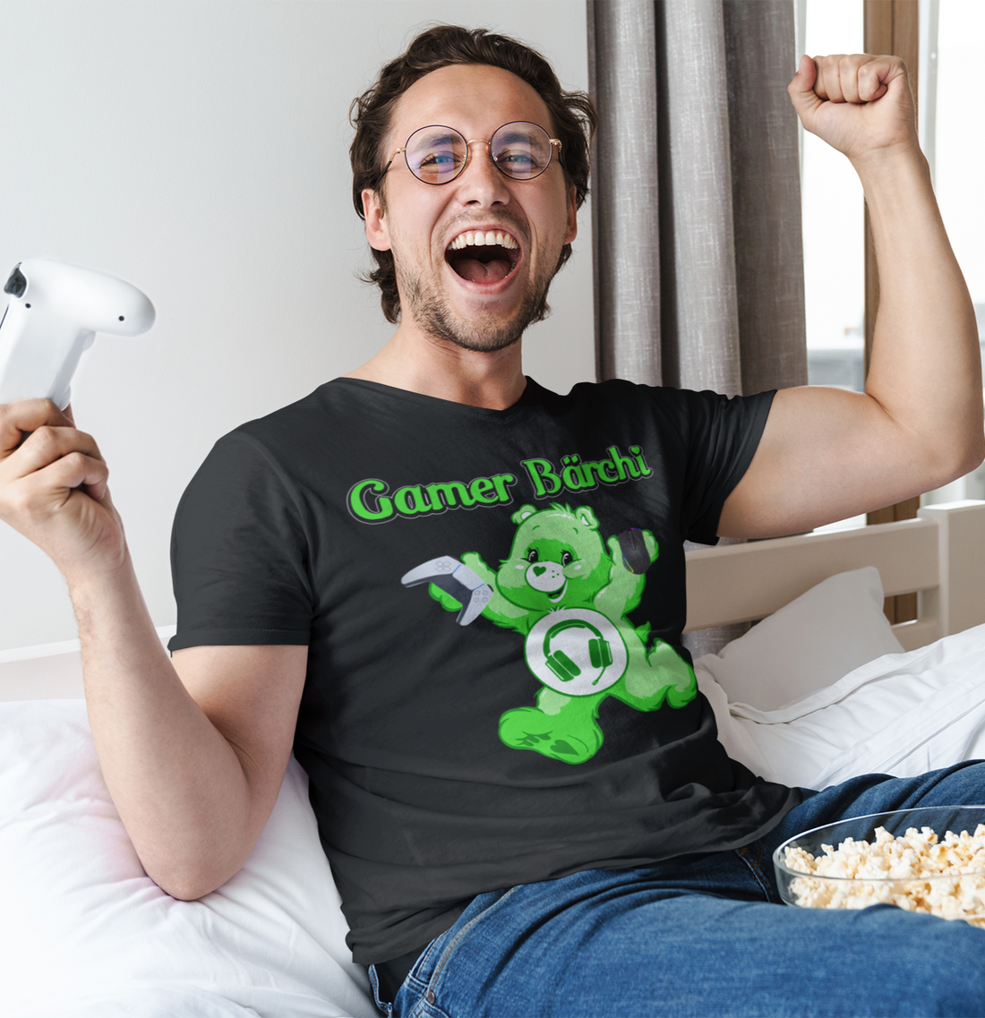 Gamer Bärchi Glücksbärchi - Herren Premium Bio T-Shirt