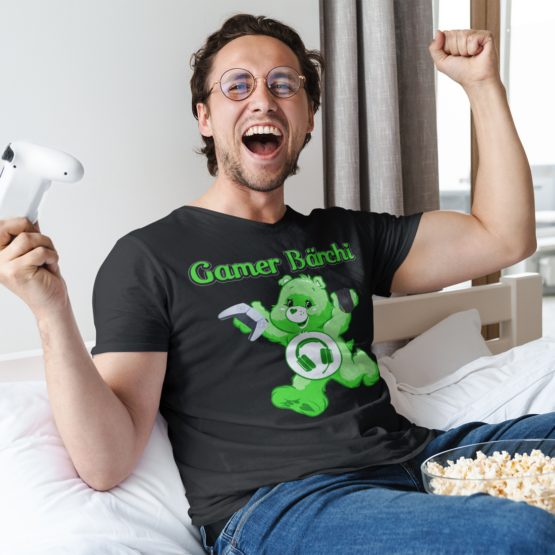 Gamer Bärchi - Glücksbärchi - Herren Shirt